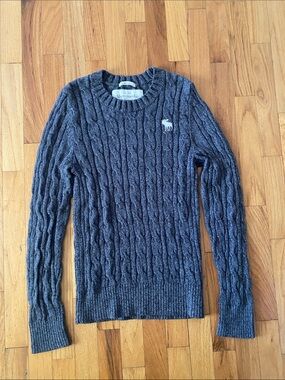 Abercrombie & Fitch Mens Muscle Cable Knit Sweater Size Small